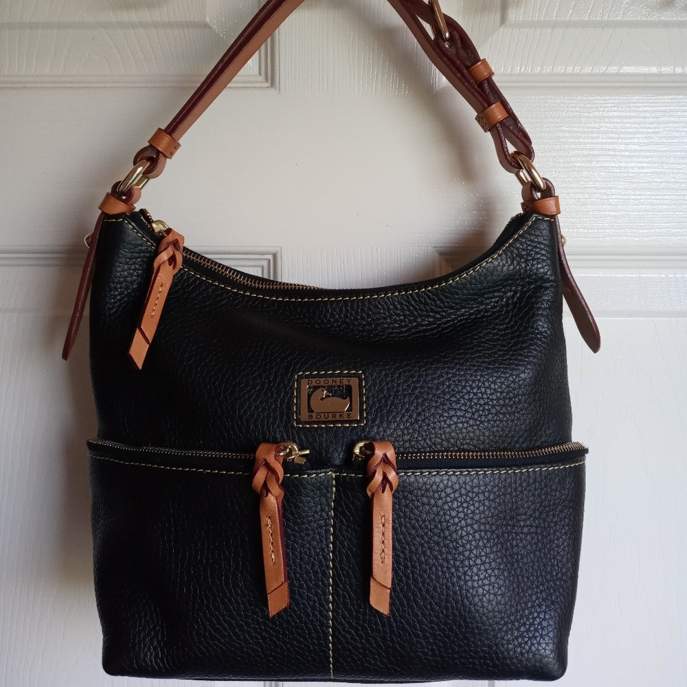 Dooney & Bourke Black Pebbled Leather Bag